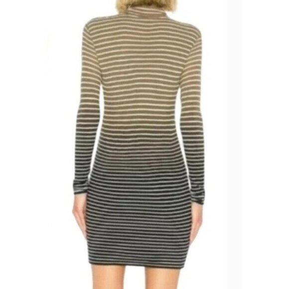 ATM‎ Anthony Thomas Melillo Dress Size XS Xsmall NWT Black Combo Dip Dye Striped - Picture 11 of 11